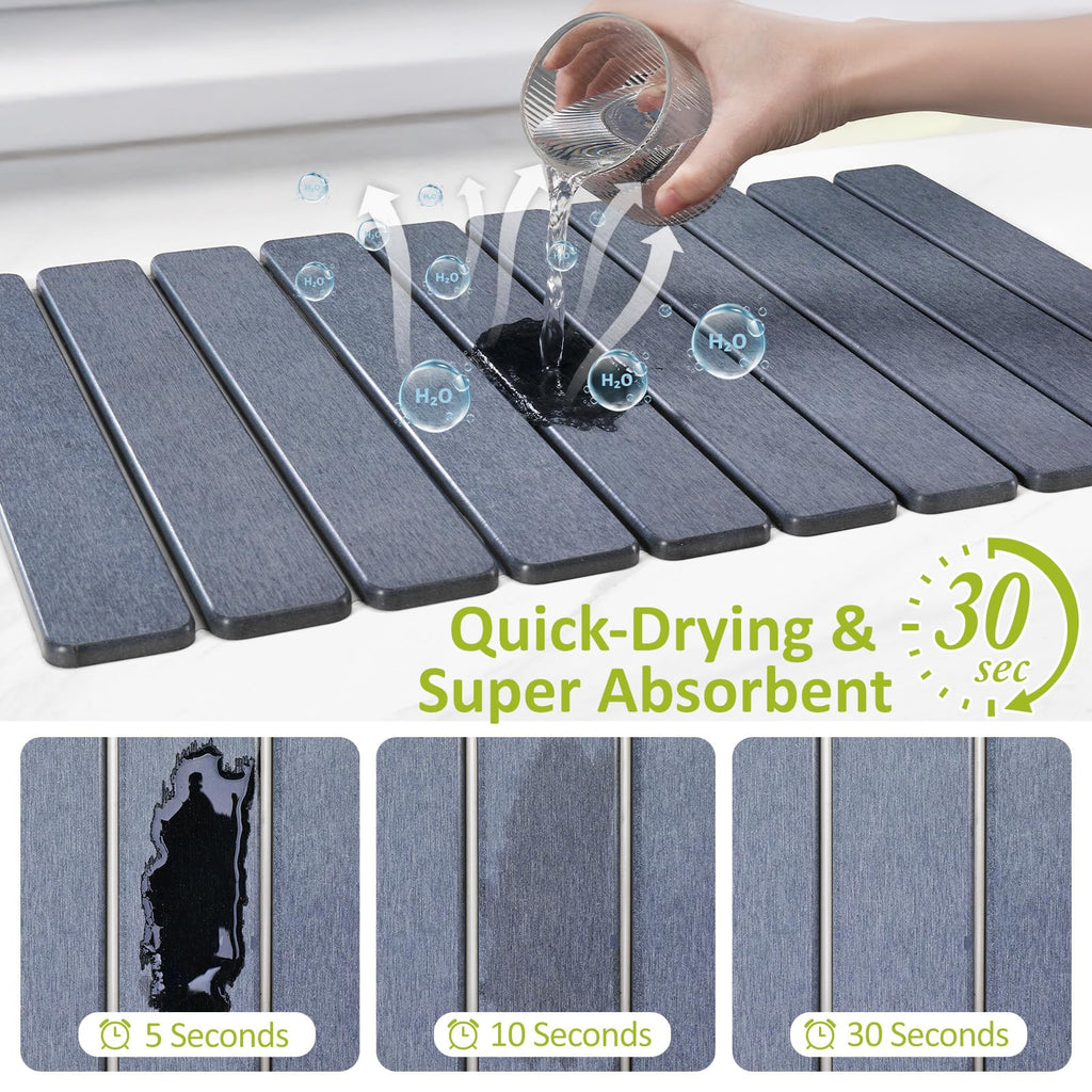 Large Stone Dish Drying Mat for Kitchen Counter