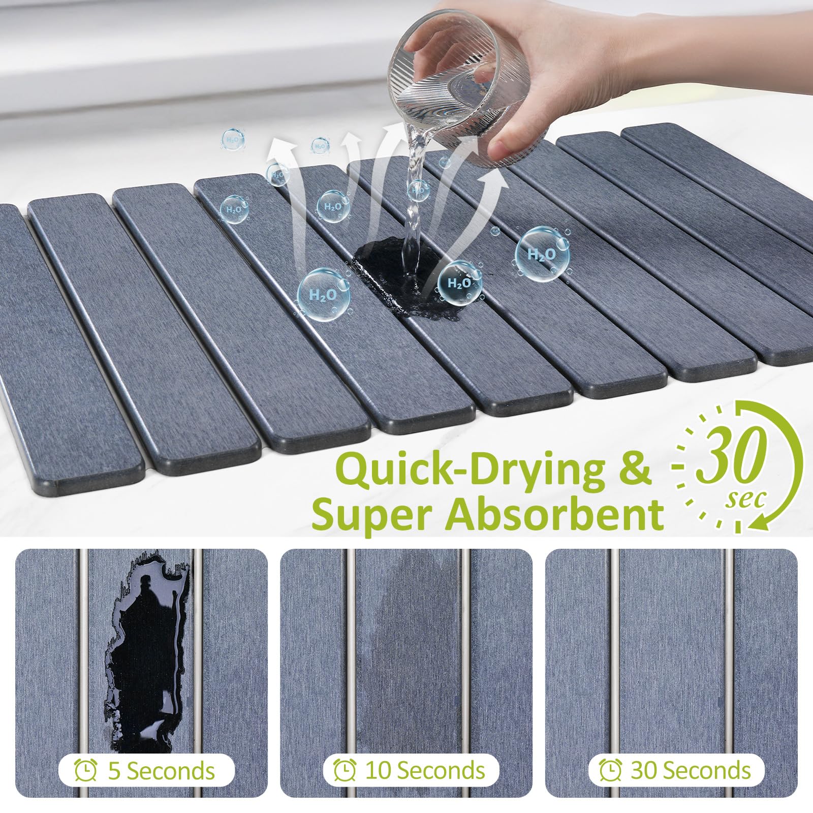 Large Stone Dish Drying Mat for Kitchen Counter