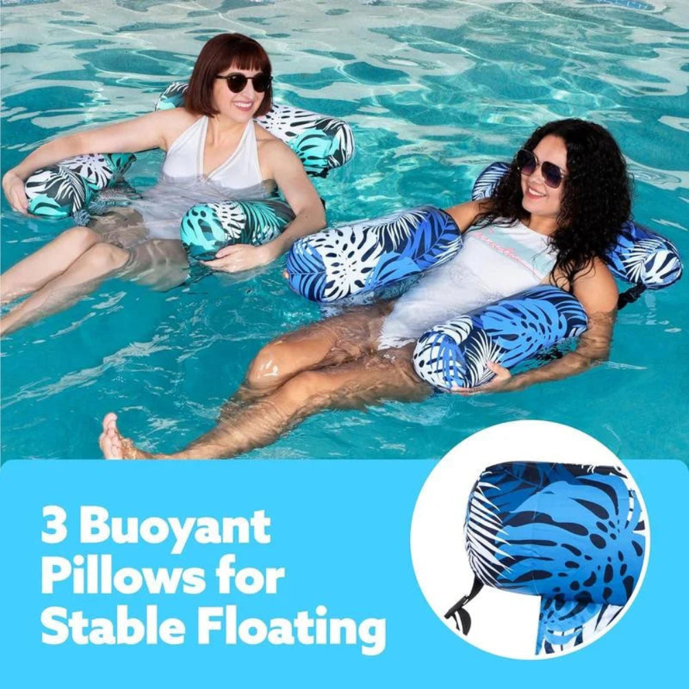 Inflatable Water Hammock Floating Pool Lounger