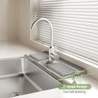 Faucet Mat for Kitchen Sink, Silicone Sink Splash Guard