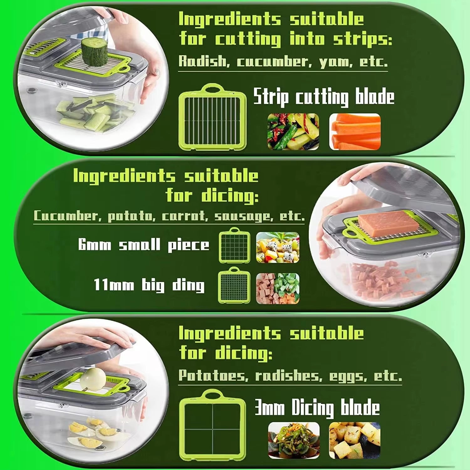 22-in-1 Vegetable Chopper Adjustable Slicer Cutter