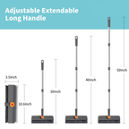 Floor Scrub Brush with Long Handle & Scraper