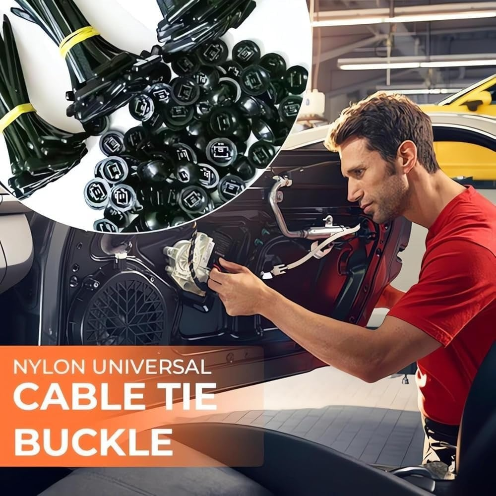 100PCS Reusable Nylon Cable Tie Buckles