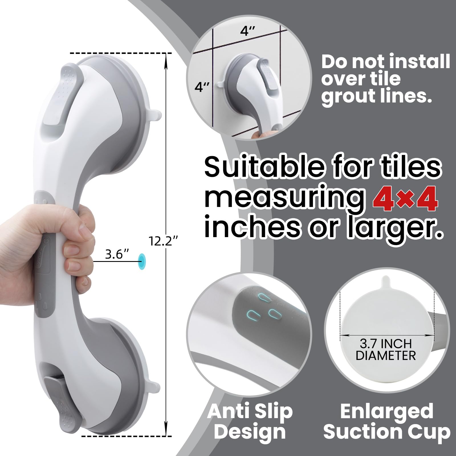 Swiss Support Handle for Bathtubs and Showers for Elderly