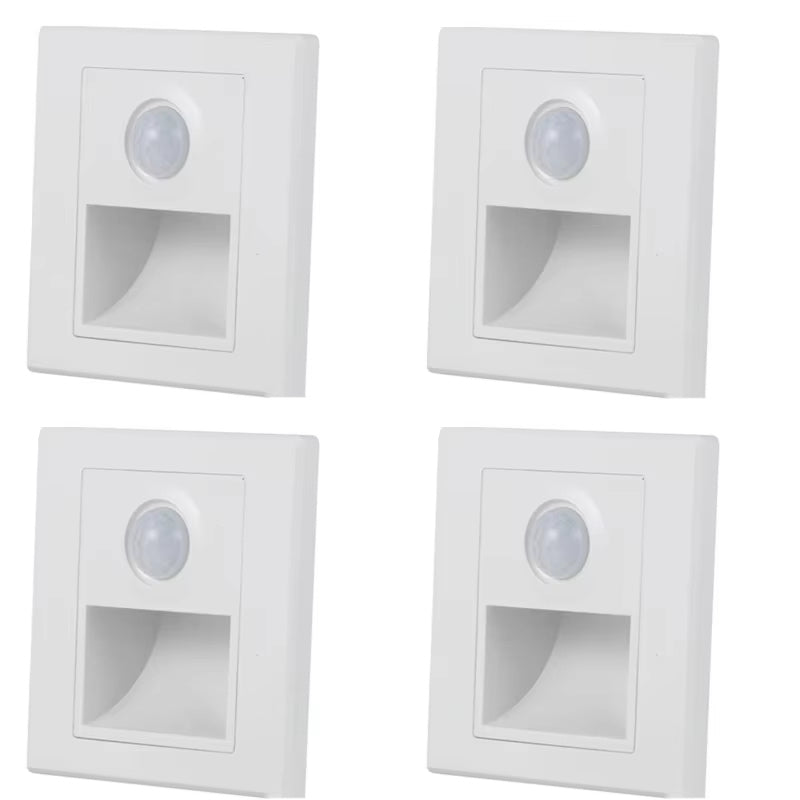 LED Motion Sensor Night Light Recessed Wall Lamp