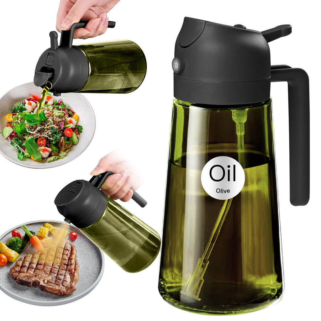 2-in-1 Olive Oil Sprayer & Dispenser Bottle