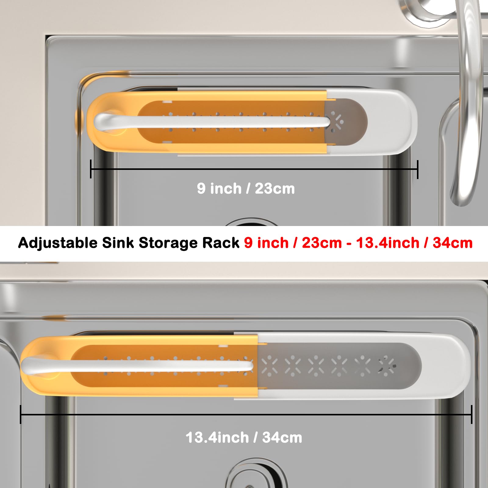Adjustable Telescopic Sink Caddy Sponge Holder