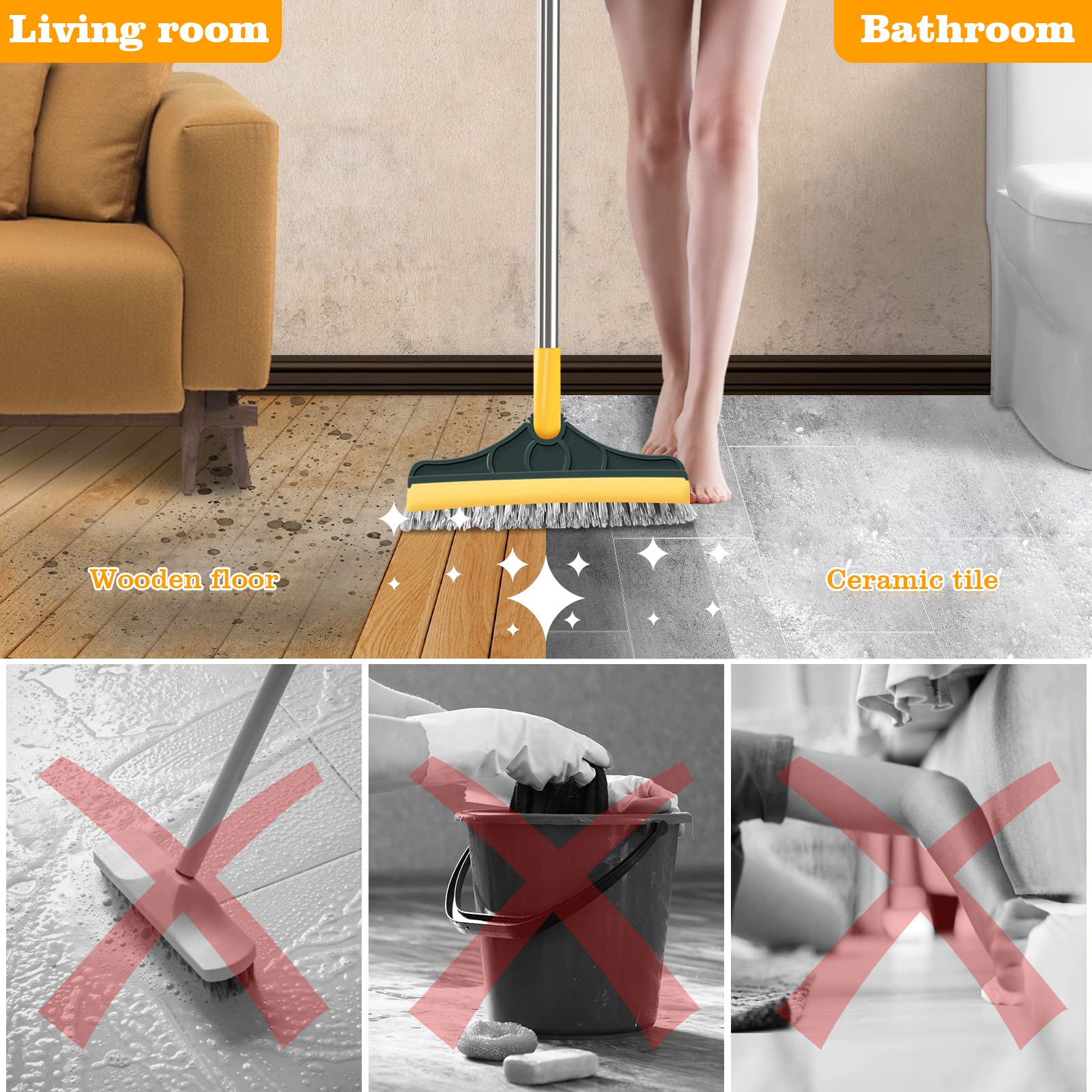 Household Cleaning Brush Floor Scrub Bathroom Cleaning Tools