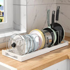 Expandable Pot Organizer Rack for Pots Pans & Lids
