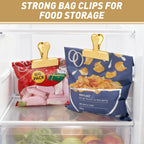 8PCS Stainless Steel Chip Bag Clips Airtight Food Sealing Clips