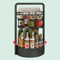 2 Tier Rotating Spice Rack with Paper Towel Holder