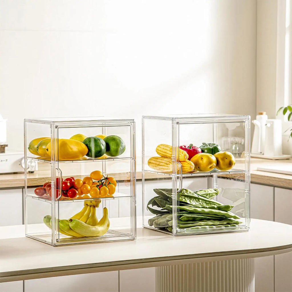 4-Tier Acrylic Bakery Display Case Bread Storage Box