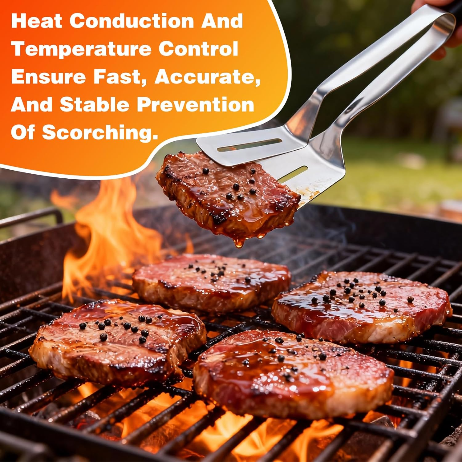 Stainless Steel BBQ Tongs Multifunctional Cooking Tool