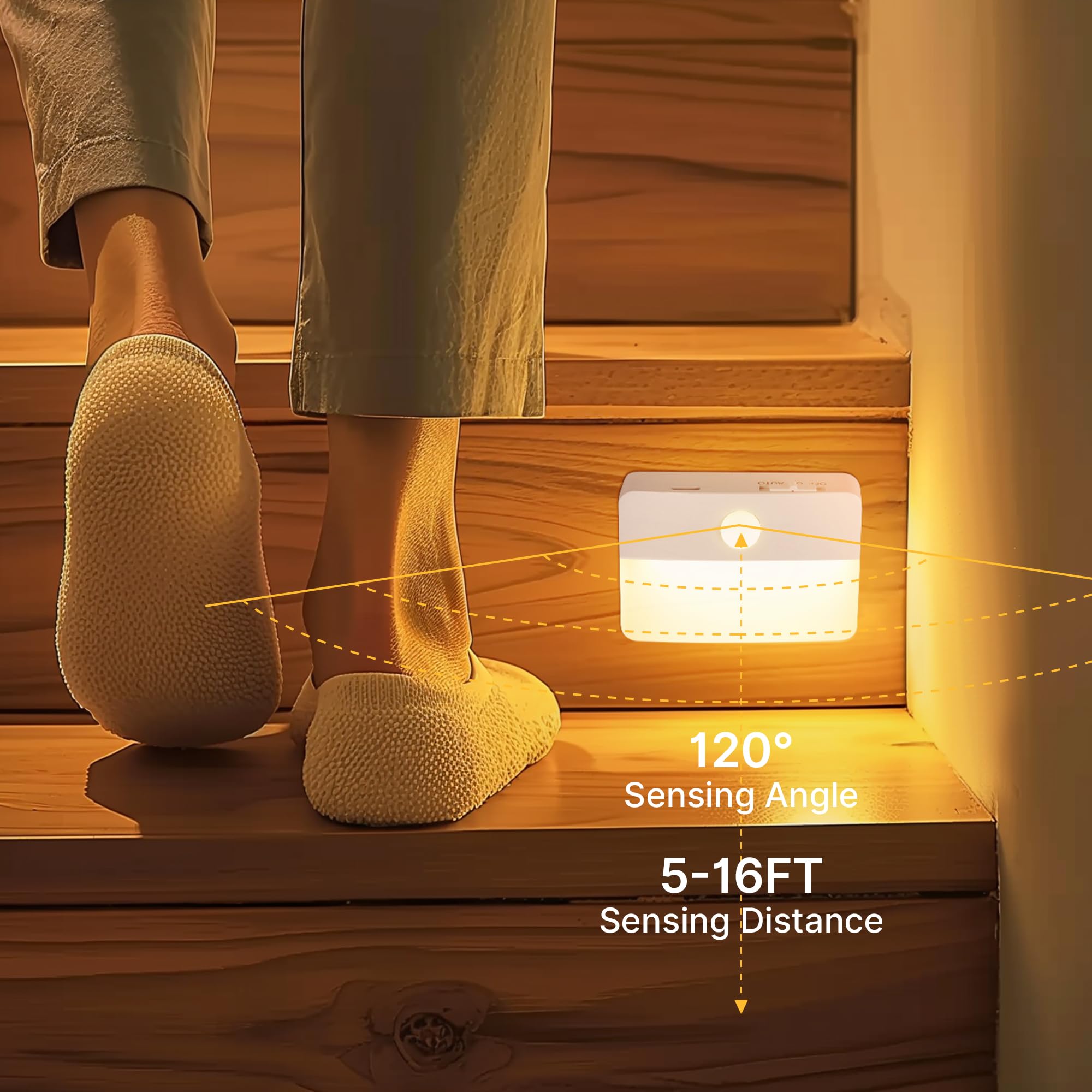 Motion Sensor Stair Light for Indoor (3PCS)