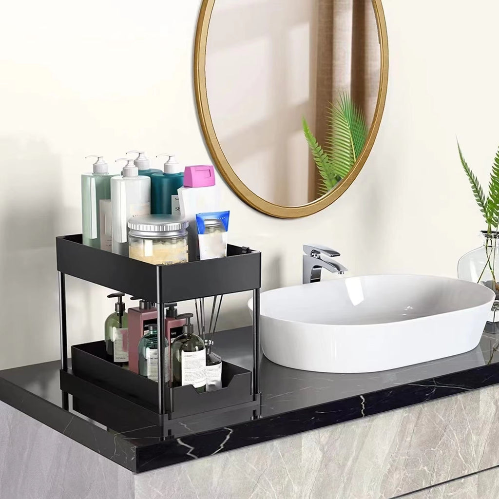 Double Layer Pull-Out Under Sink Storage Organizer
