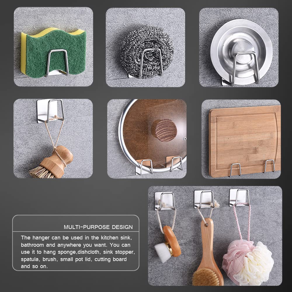 Stainless Steel Sponge Holder for Kitchen Sink (4PCS)