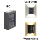 Waterproof Solar Powered Outdoor Patio Wall Decor Light (2PCS)