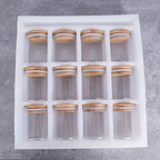12PCS Glass Spice Jars with Bamboo Lids & Labels