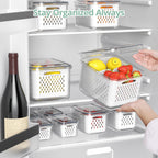 8PCS Fruit Storage Containers for Fridge