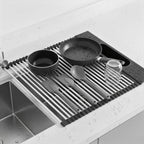 Roll Up Dish Drying Rack Over Sink