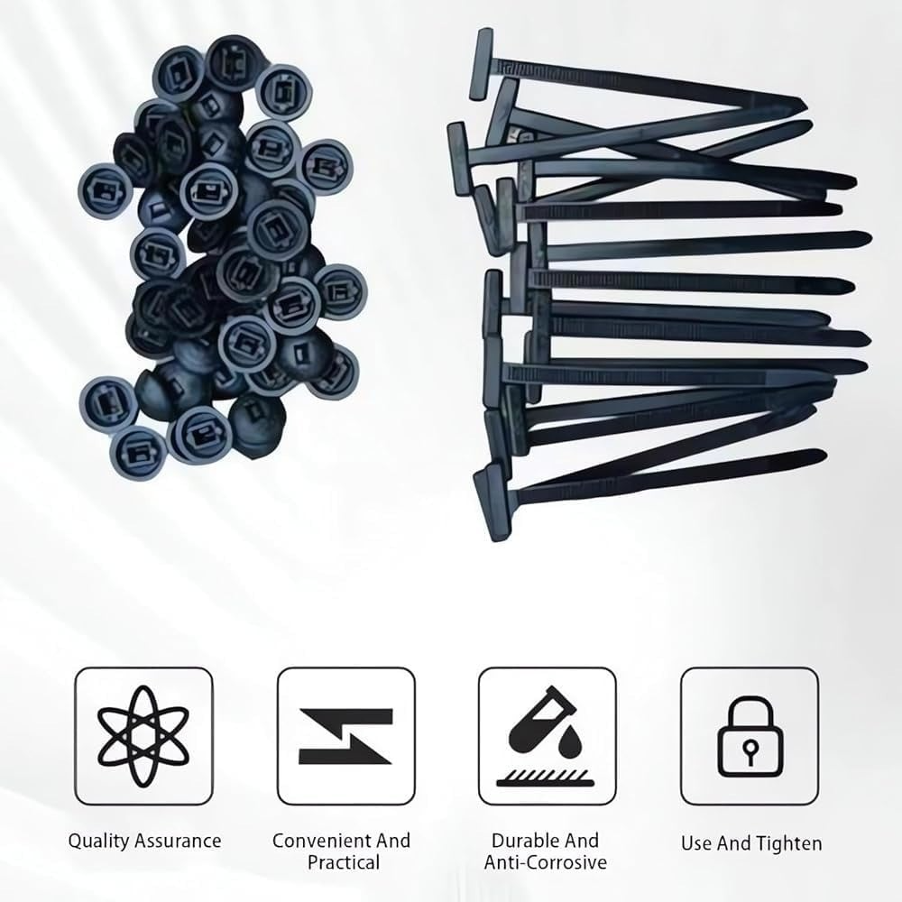 100PCS Reusable Nylon Cable Tie Buckles
