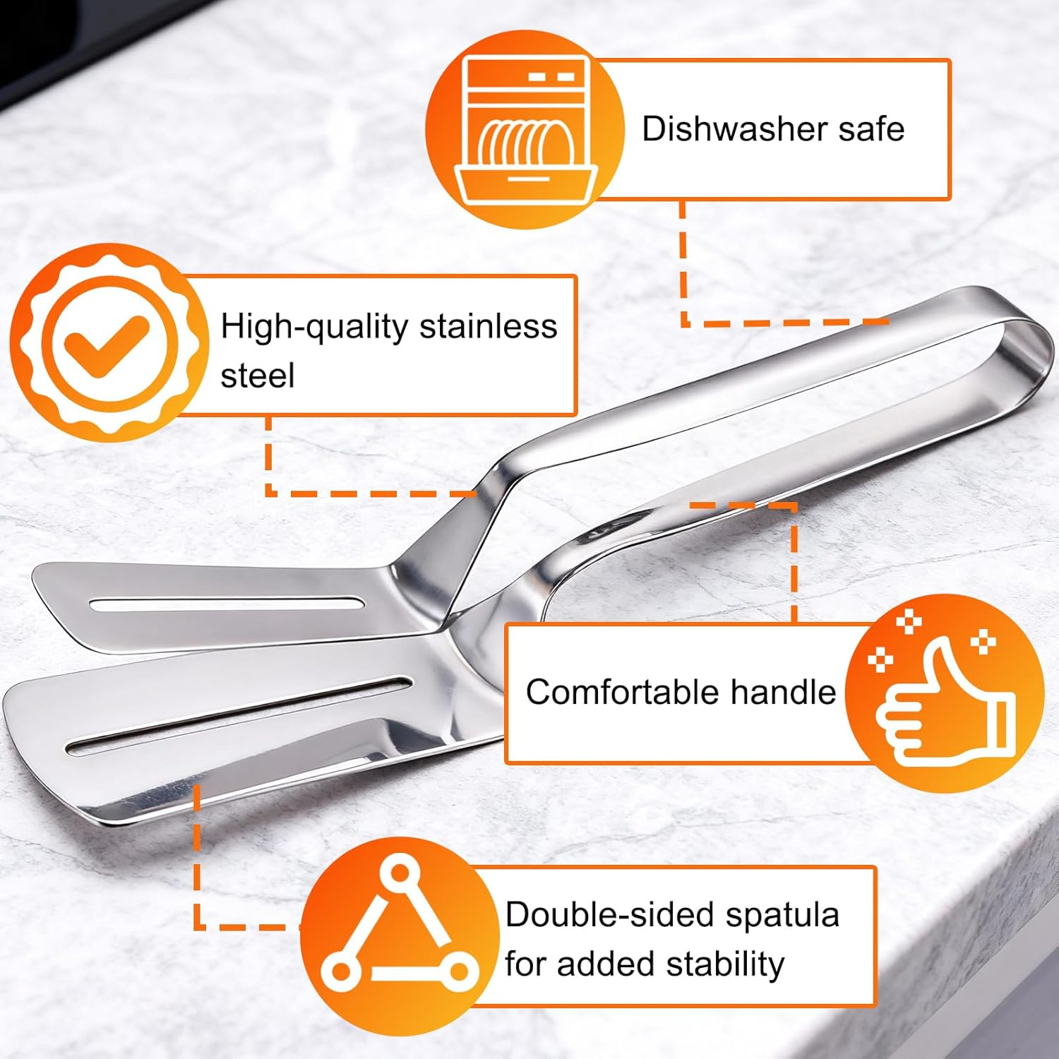 Stainless Steel BBQ Tongs Multifunctional Cooking Tool