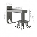Wall Mounted Kitchen Rotary Utensil Hook Rack