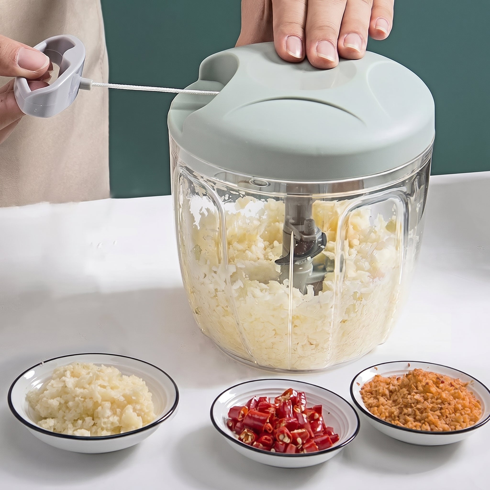 Manual Food Chopper Vegetable & Garlic Cutter
