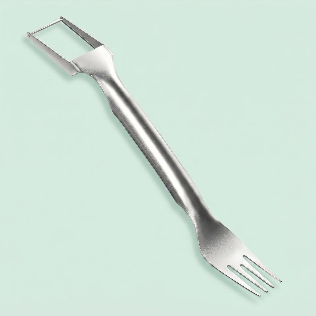 2-in-1 Stainless Steel Fruit Cutter, Dual Head Watermelon Fork Slicer Tool