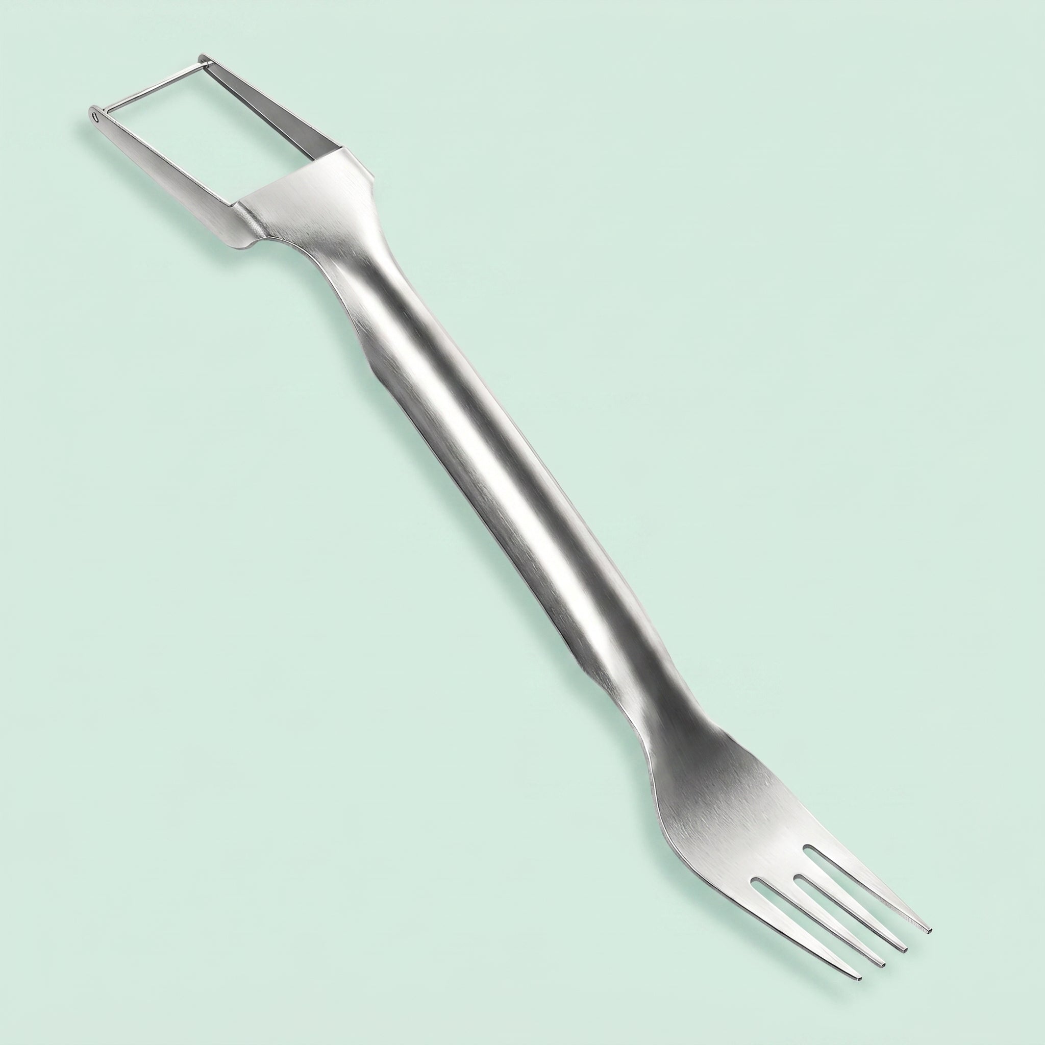 2-in-1 Stainless Steel Fruit Cutter, Dual Head Watermelon Fork Slicer Tool