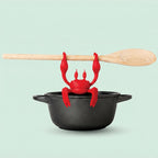 Red The Crab Silicone Utensil Rest