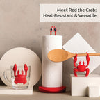 Red The Crab Silicone Utensil Rest