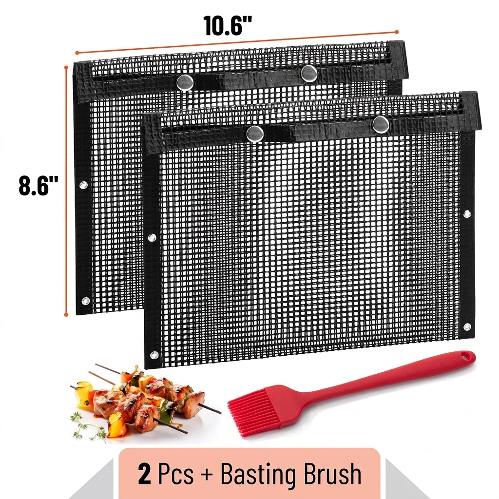 Reusable Non-Stick BBQ Mesh Grilling Bags