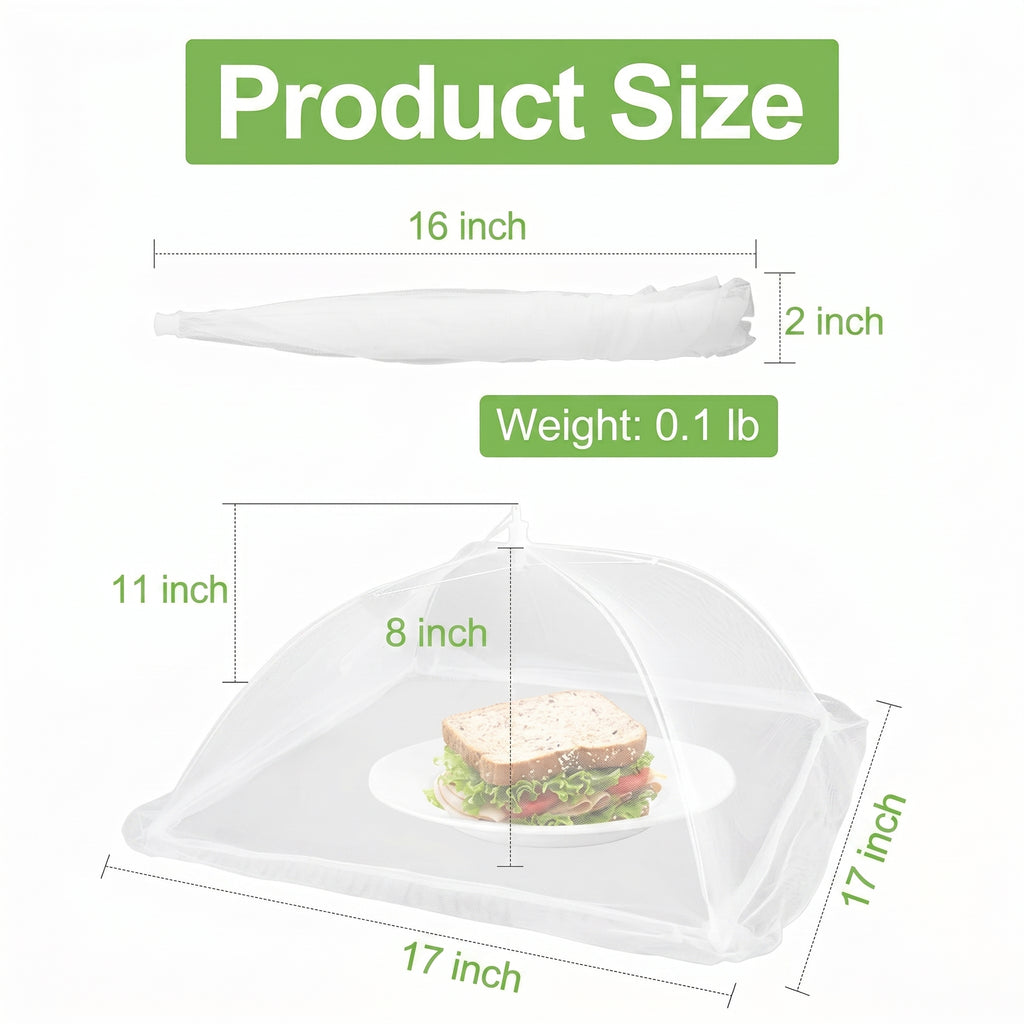 Large Food Cover, 6 Pack Mesh Food Tent