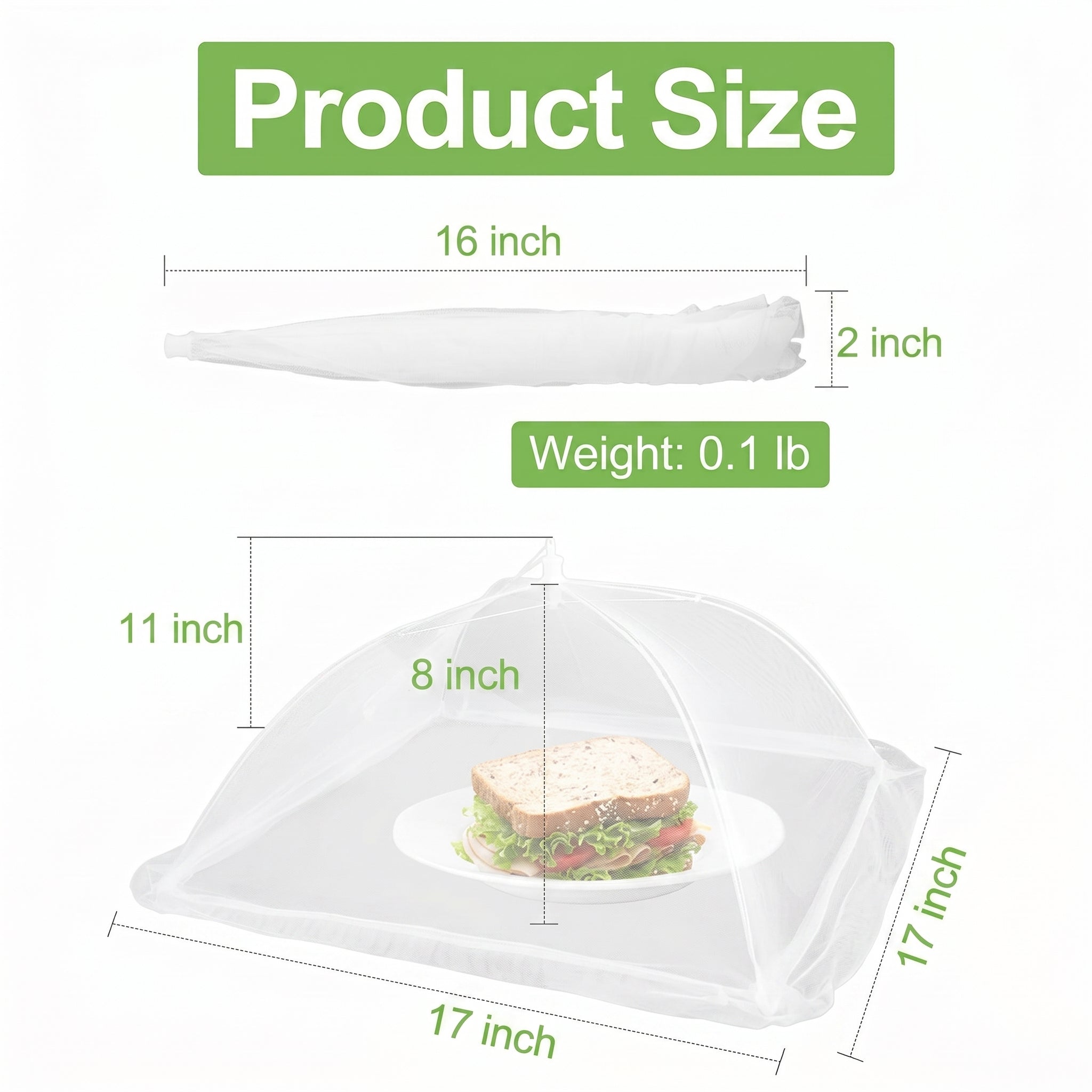 Large Food Cover, 6 Pack Mesh Food Tent