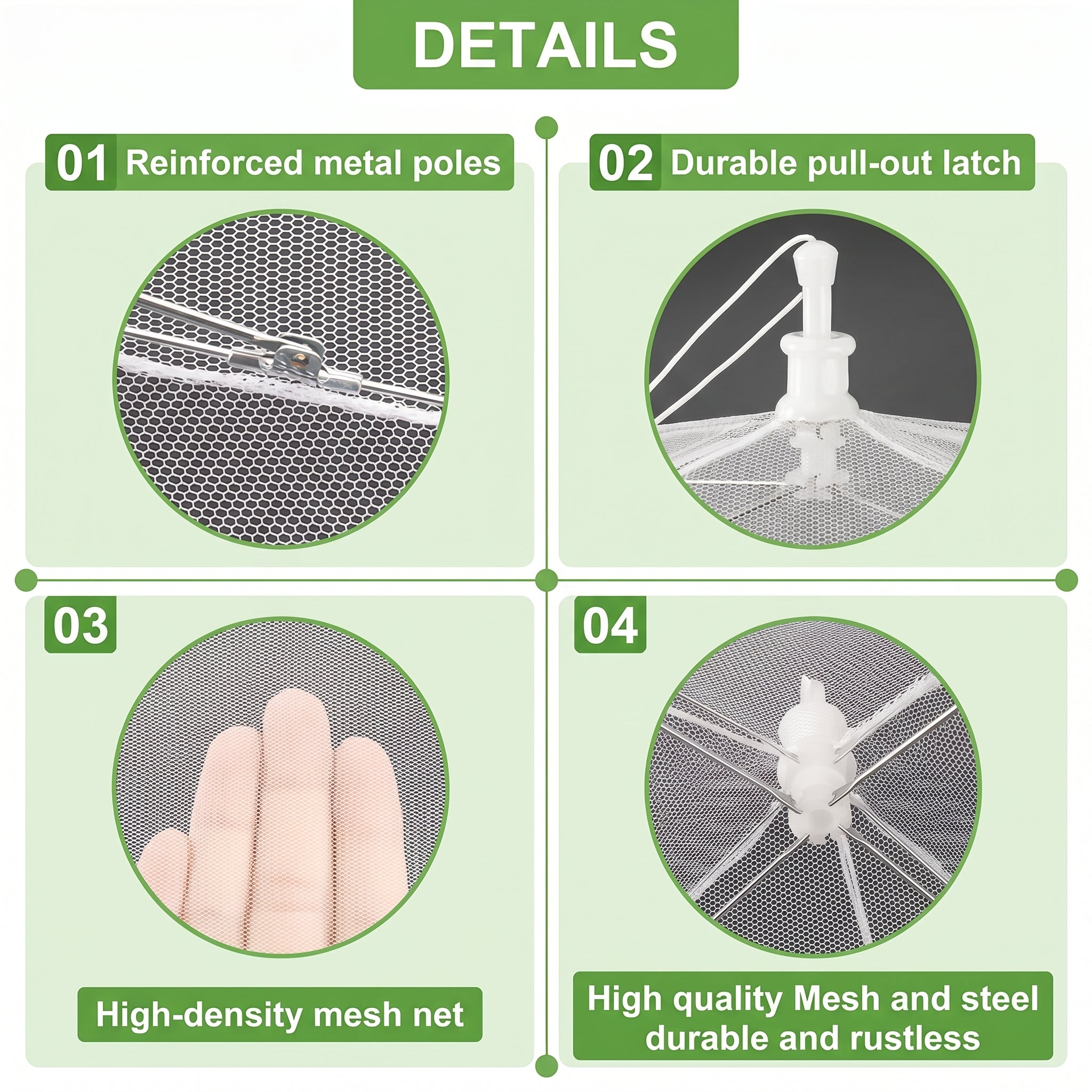 Large Food Cover, 6 Pack Mesh Food Tent