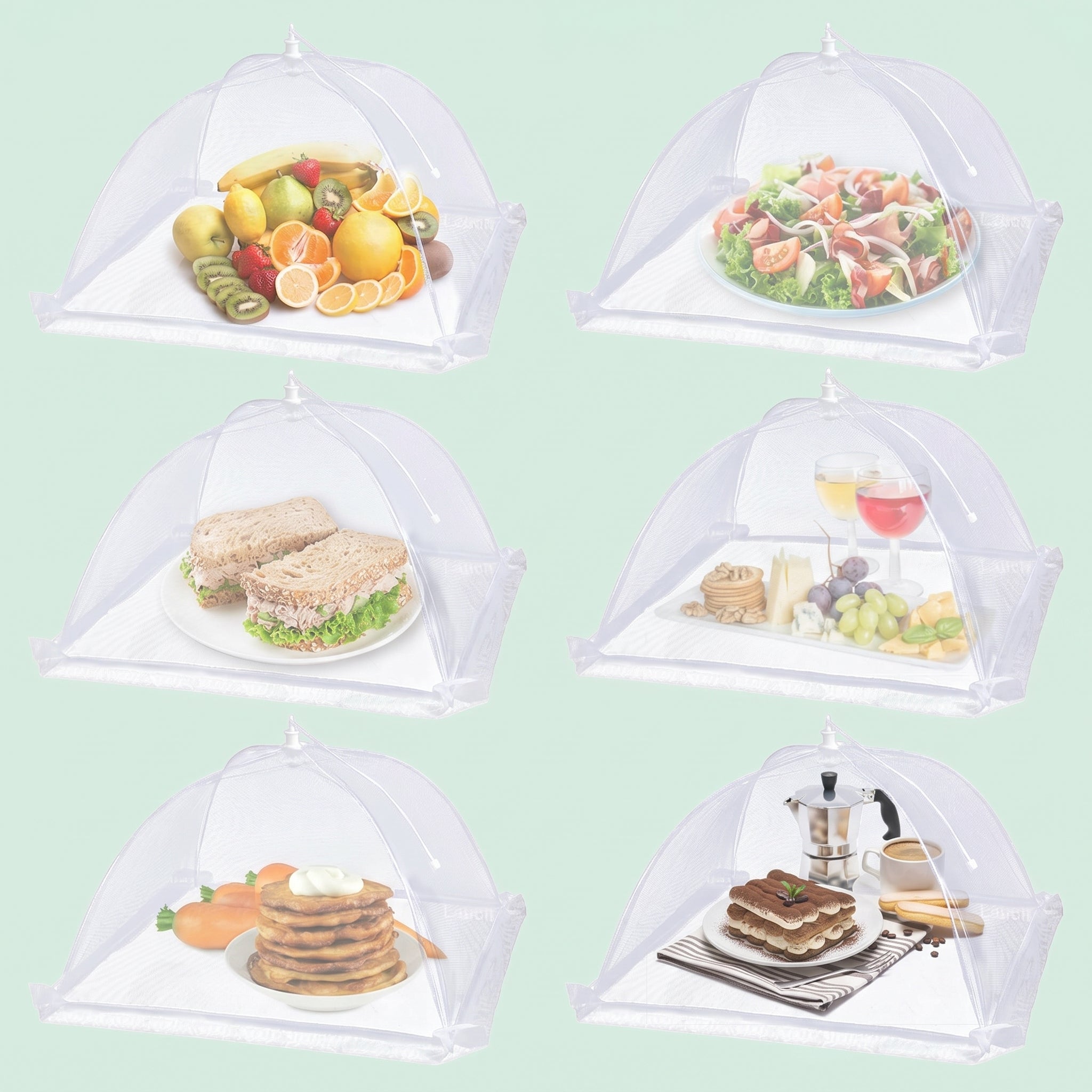 Large Food Cover, 6 Pack Mesh Food Tent