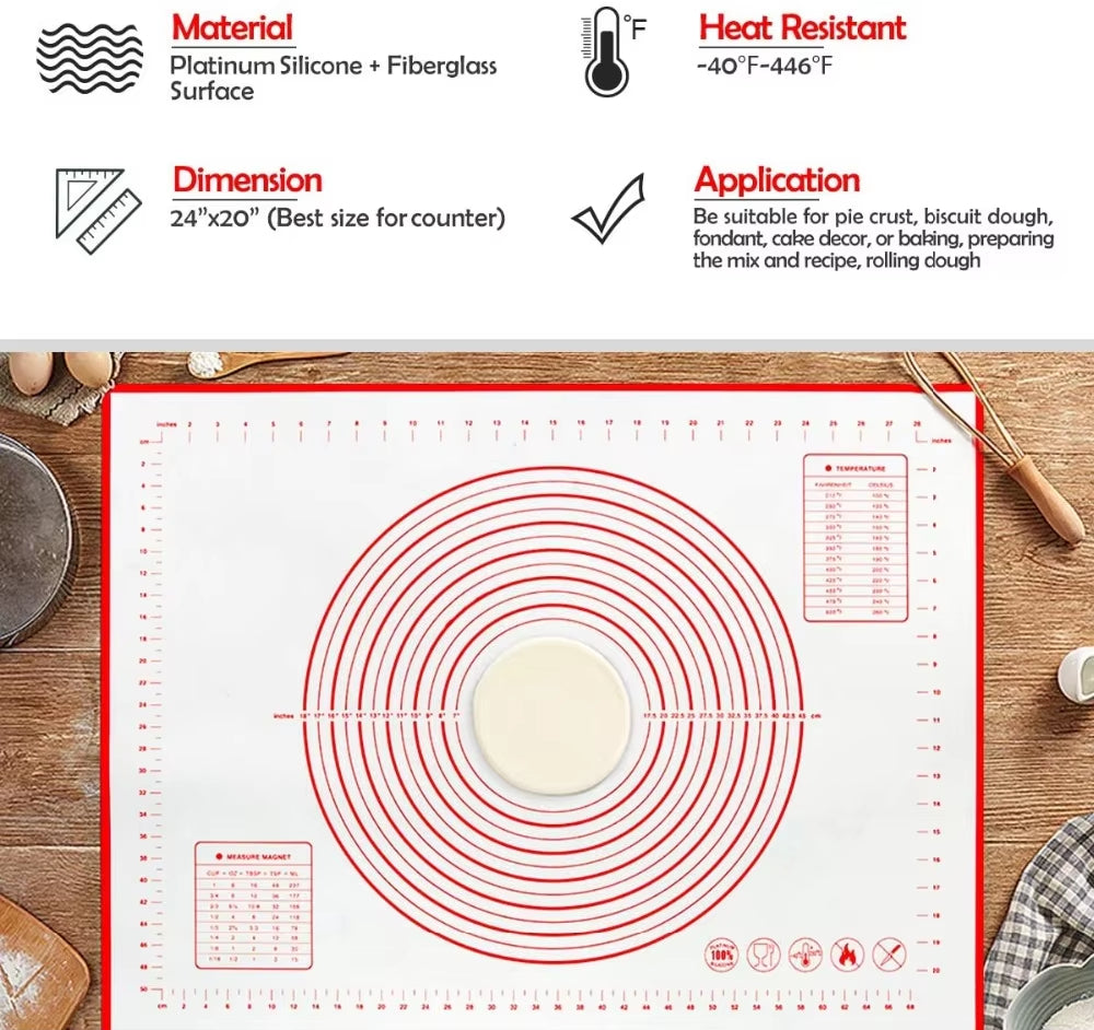 Silicone Baking Mat for Dough & Pastry