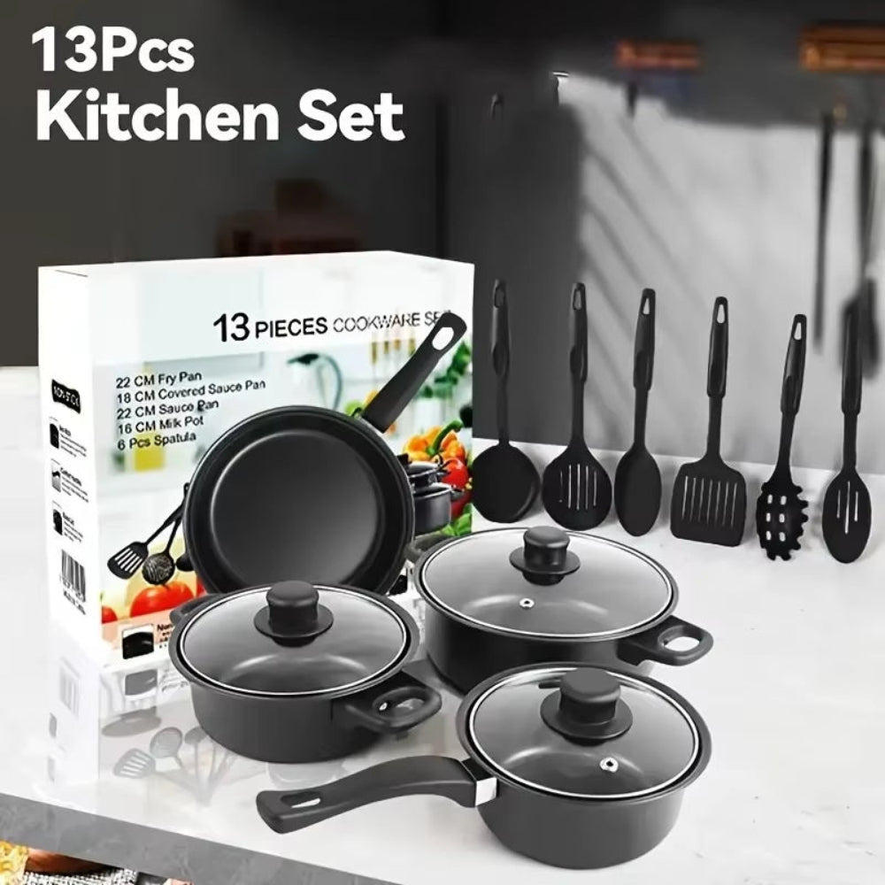 Nonstick Cookware Set with Utensils (13-Piece)