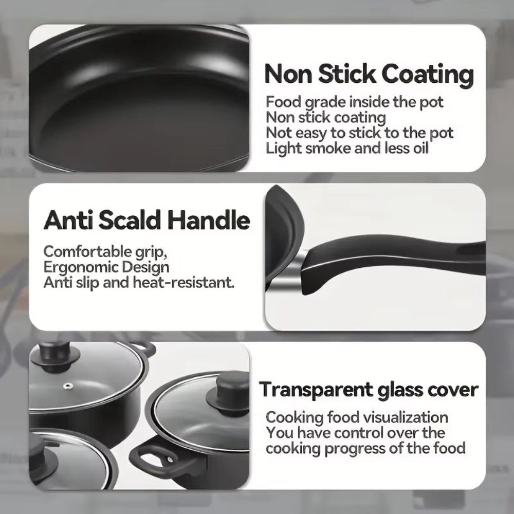 Nonstick Cookware Set with Utensils (13-Piece)