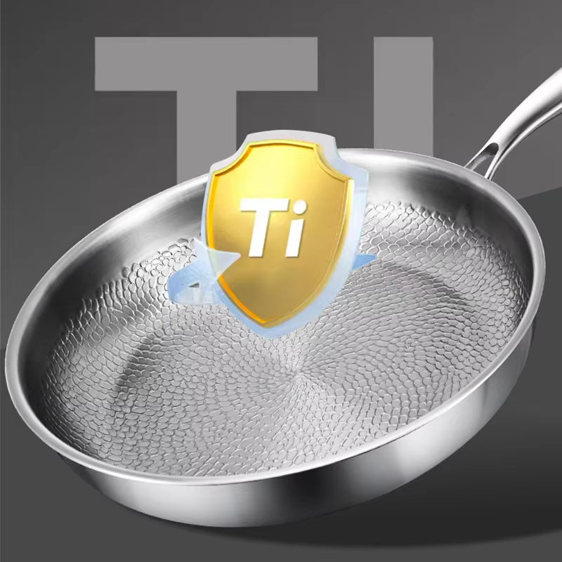 Titanium Nonstick Frying Pan with Fish Scale Pattern