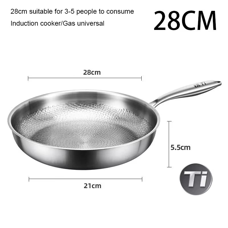 Titanium Nonstick Frying Pan with Fish Scale Pattern