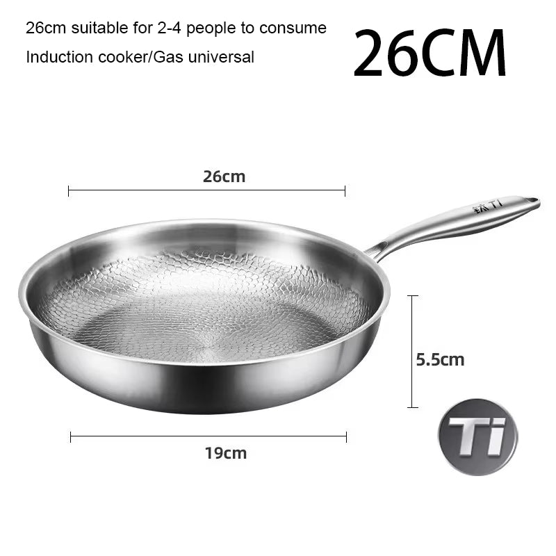 Titanium Nonstick Frying Pan with Fish Scale Pattern