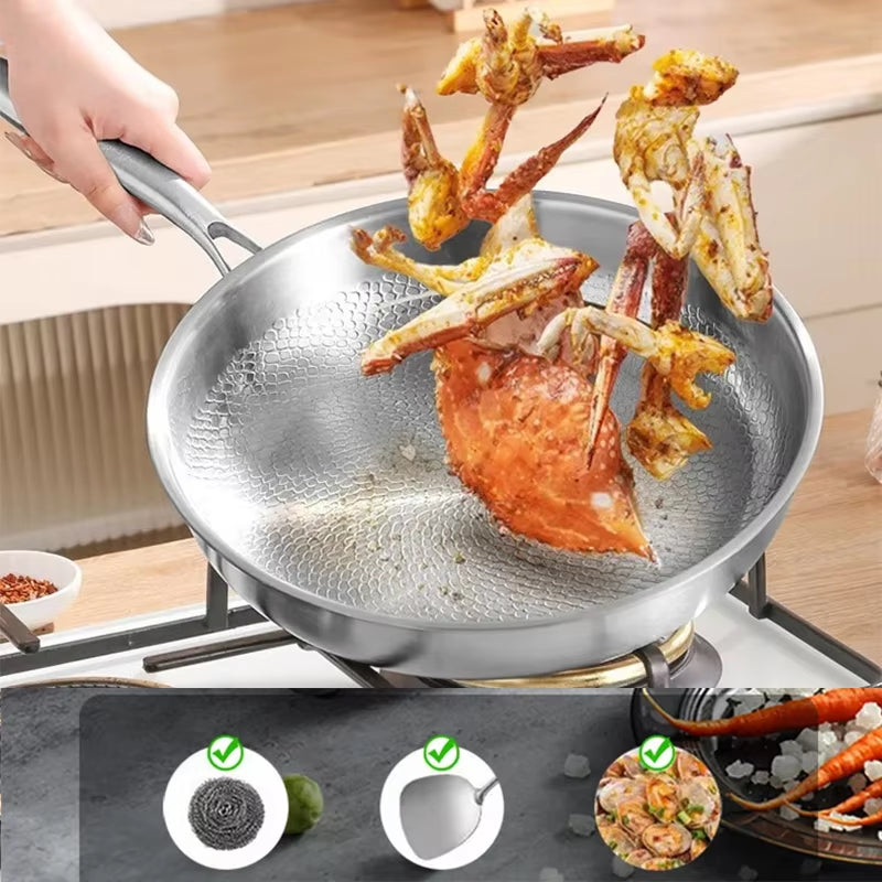 Titanium Nonstick Frying Pan with Fish Scale Pattern