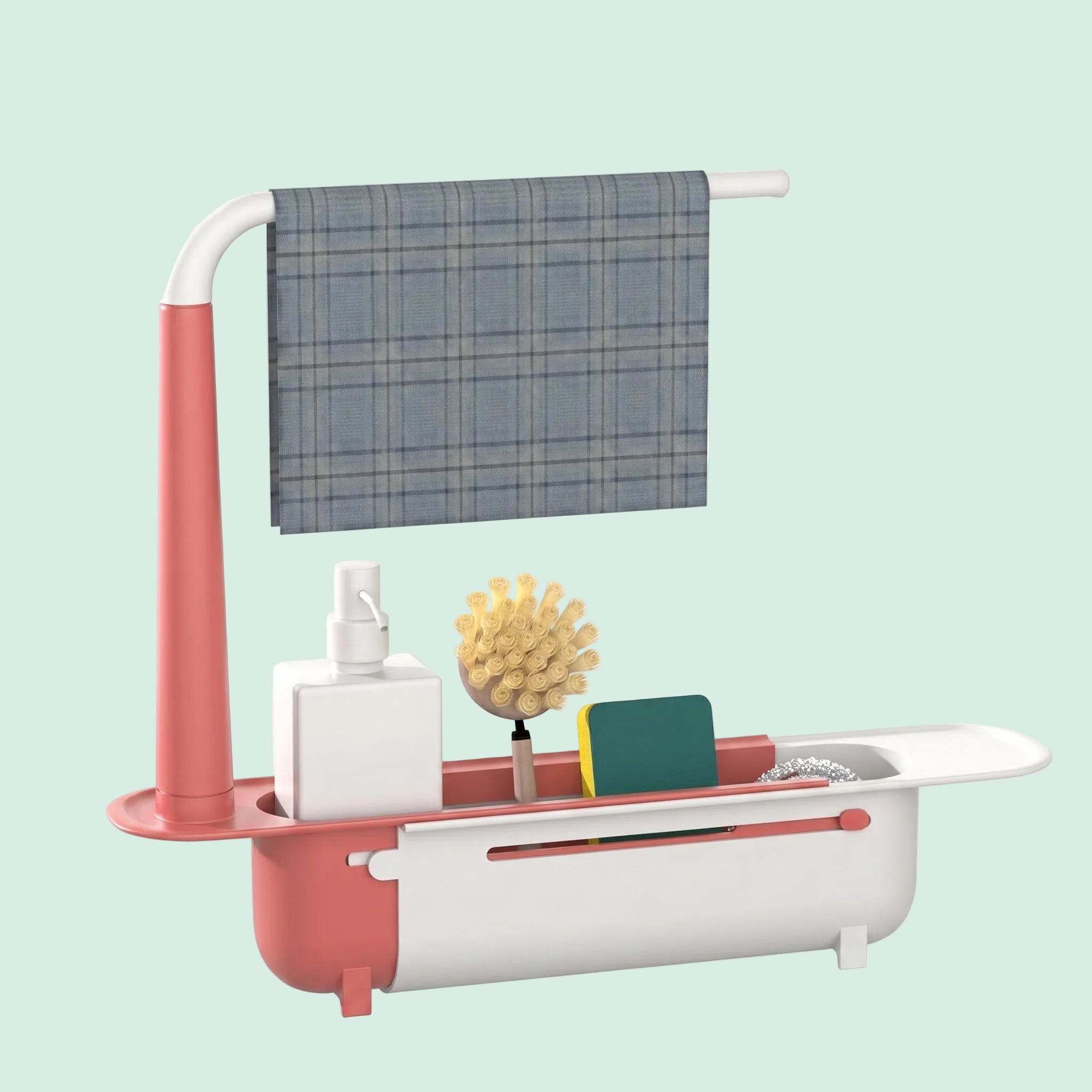 Adjustable Telescopic Sink Caddy Sponge Holder