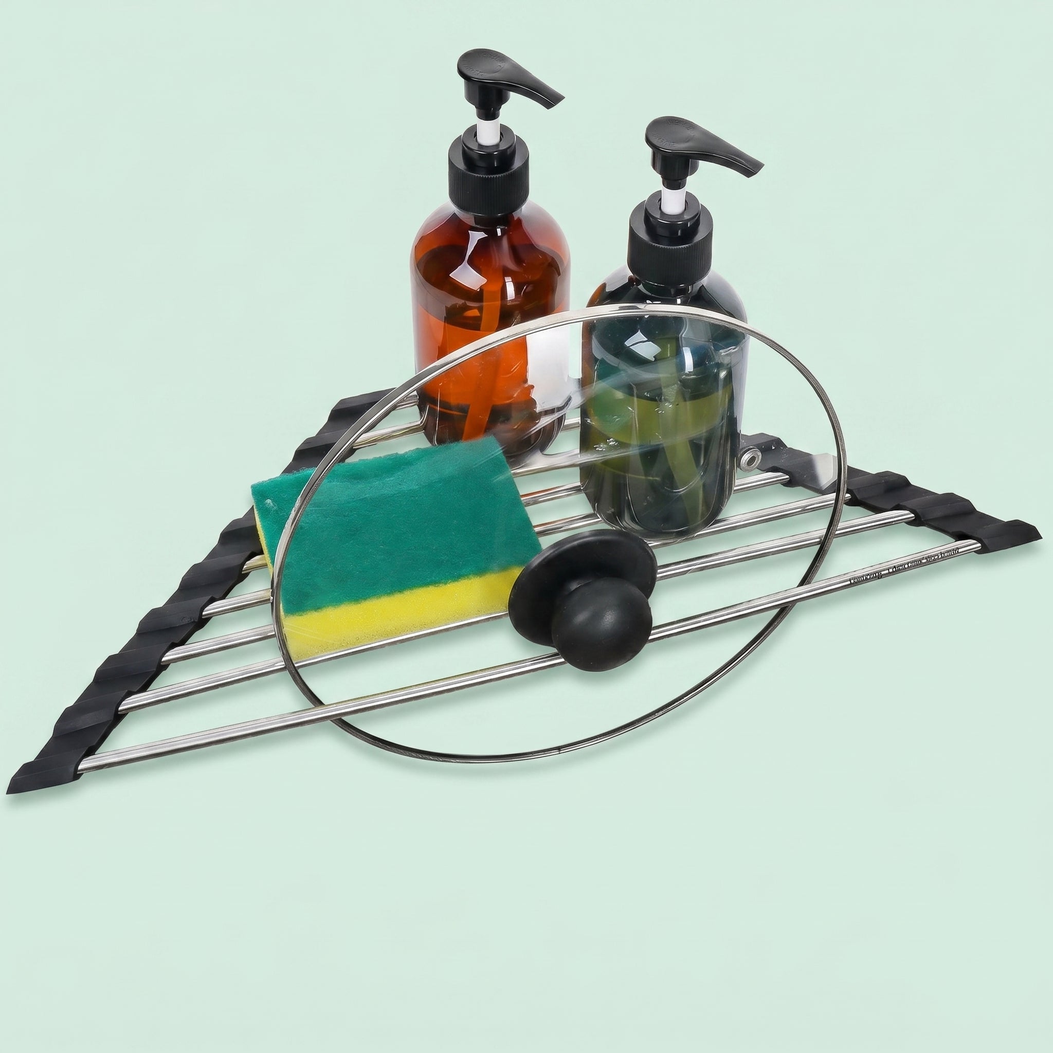 Triangle Roll-Up Dish Drying Rack