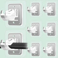 Self Adhesive No Drill Adjustable Curtain Rod Holder Hooks 8PCS