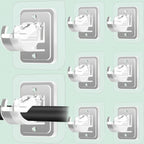 Self Adhesive No Drill Adjustable Curtain Rod Holder Hooks 8PCS