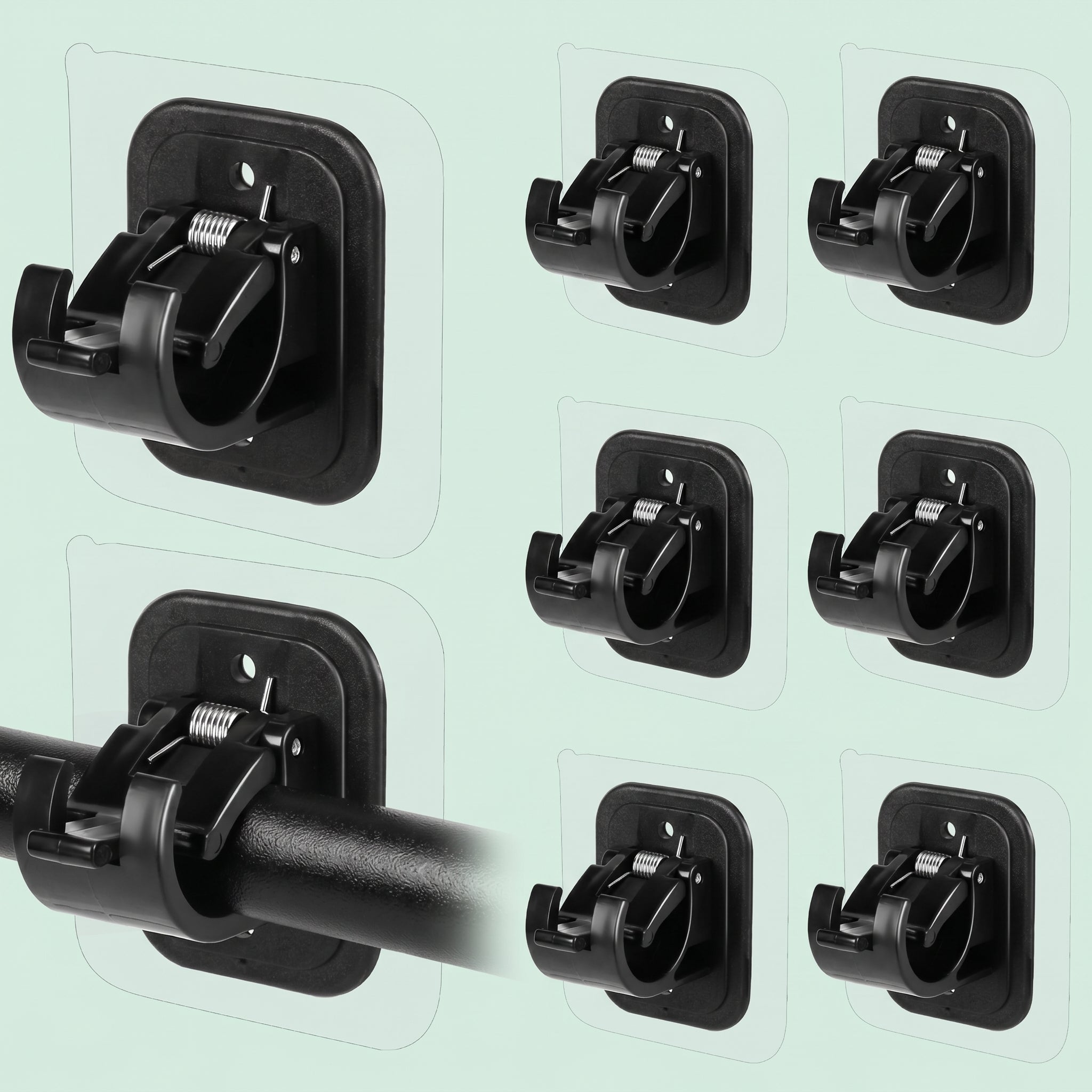 Self Adhesive No Drill Adjustable Curtain Rod Holder Hooks 8PCS