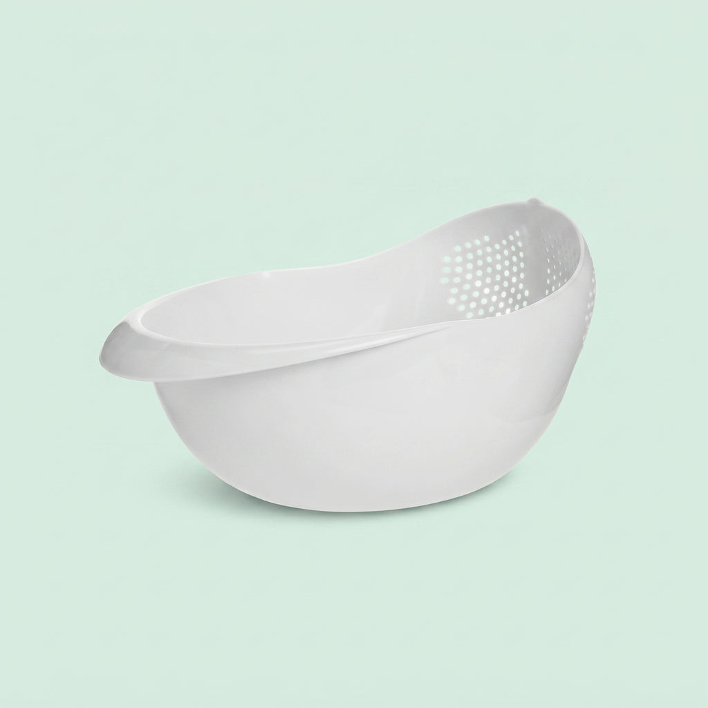 Silicone Double Drain Basket Colander Bowl